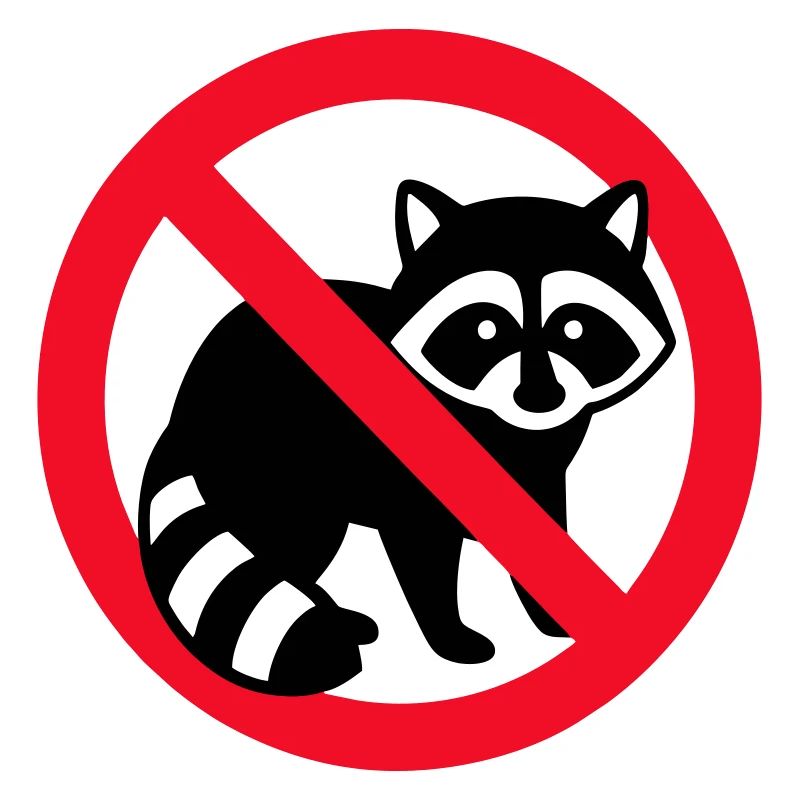 Kein Waschbär-Zonen-Emblem