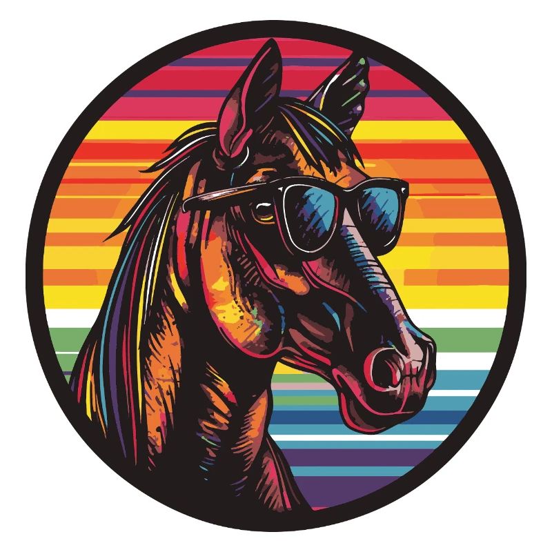 Pferd Pony mit Sonnenbrille