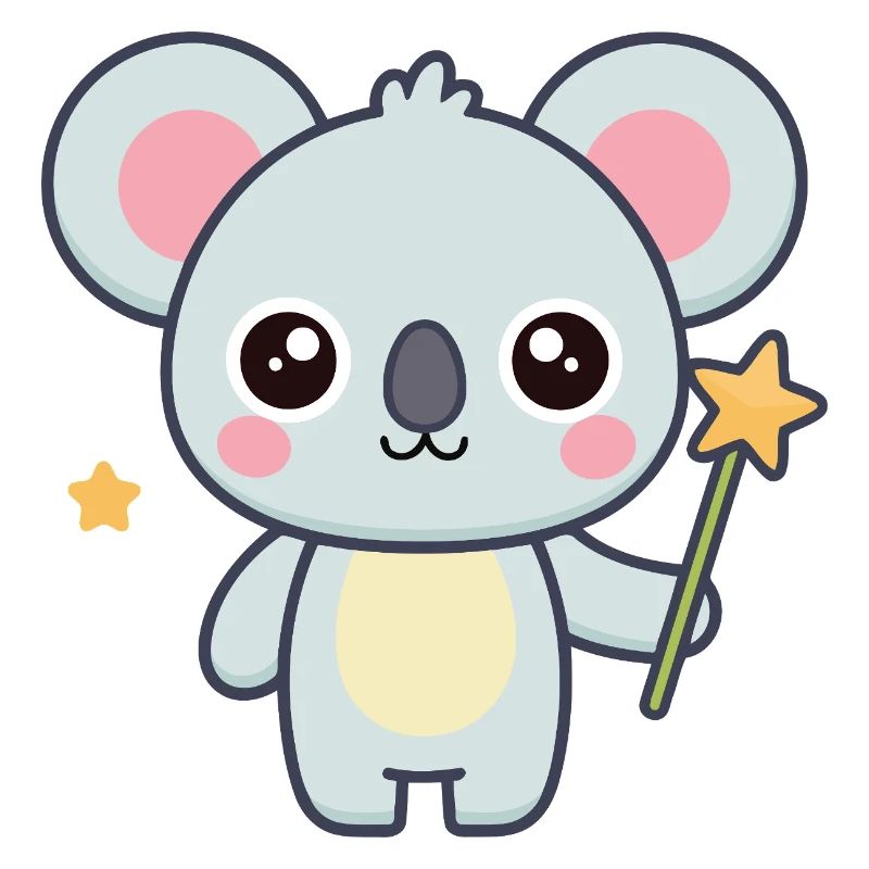 Koala-Pastell-Stern-Magier
