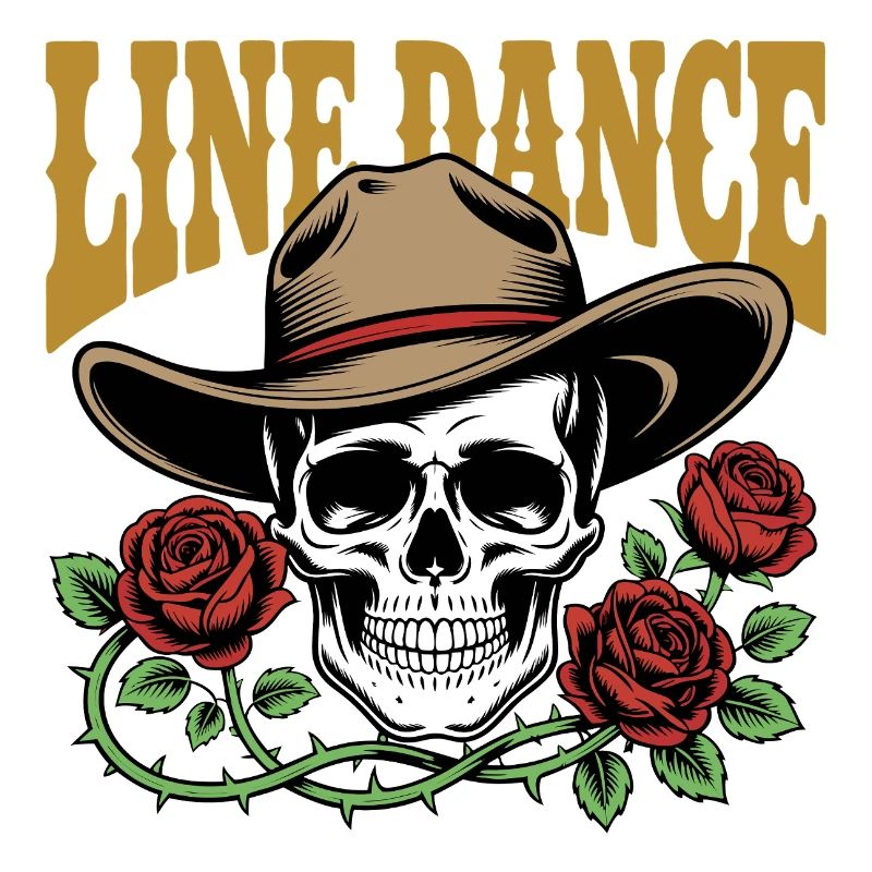 Line Dance Skull & Roses
