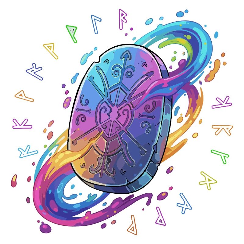 Regenbogen Runen Schild