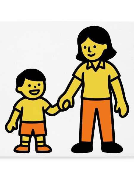 Erzieherin Kind Hand Logo