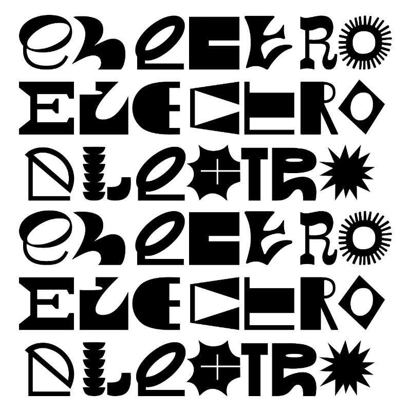 Electro music typography logo design