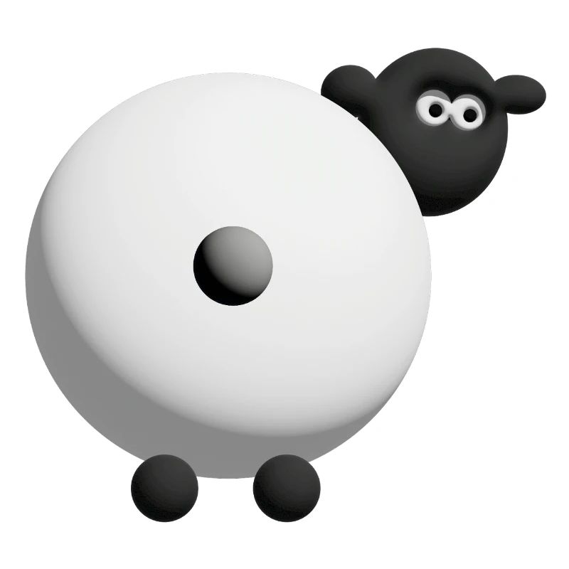 Schaf 3D Kuschel-Design
