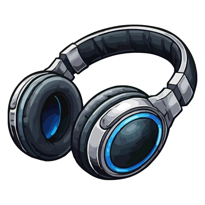 Kopfhörer Neon Blau