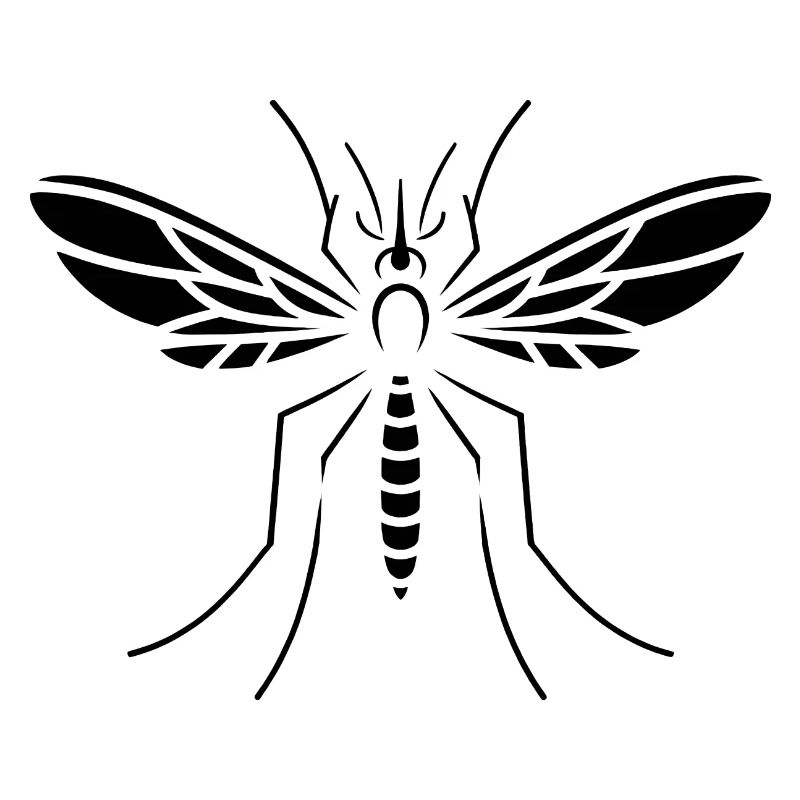 Conception minimaliste de silhouette d’insecte moustique
