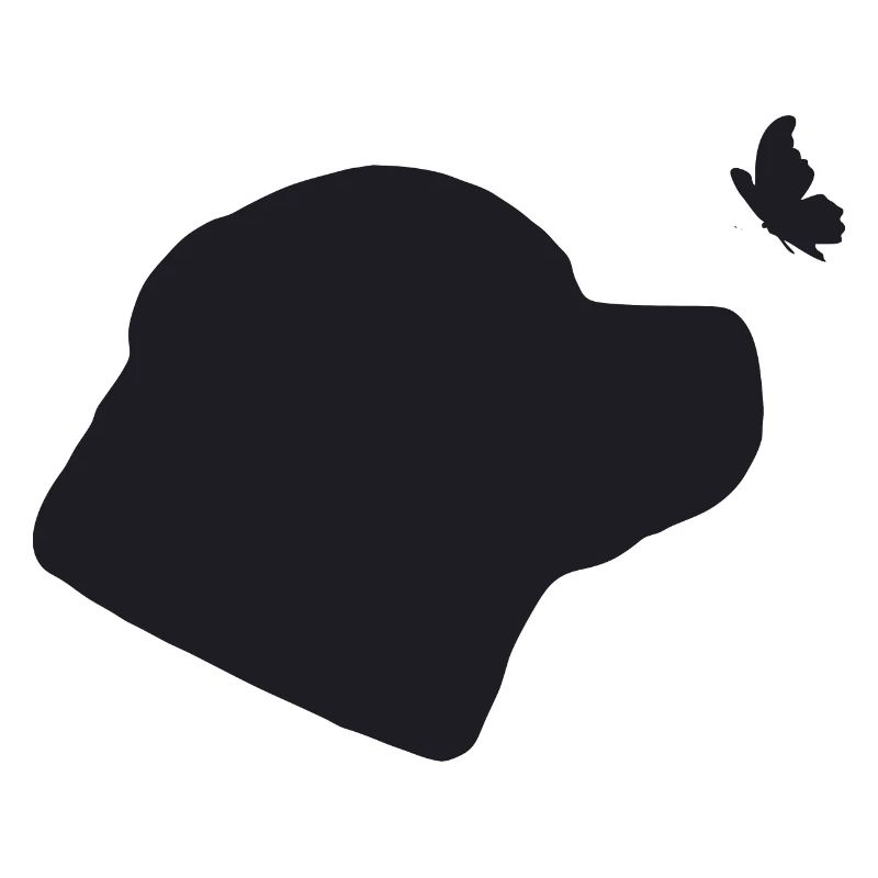 Rottweiler mit Schmetterling