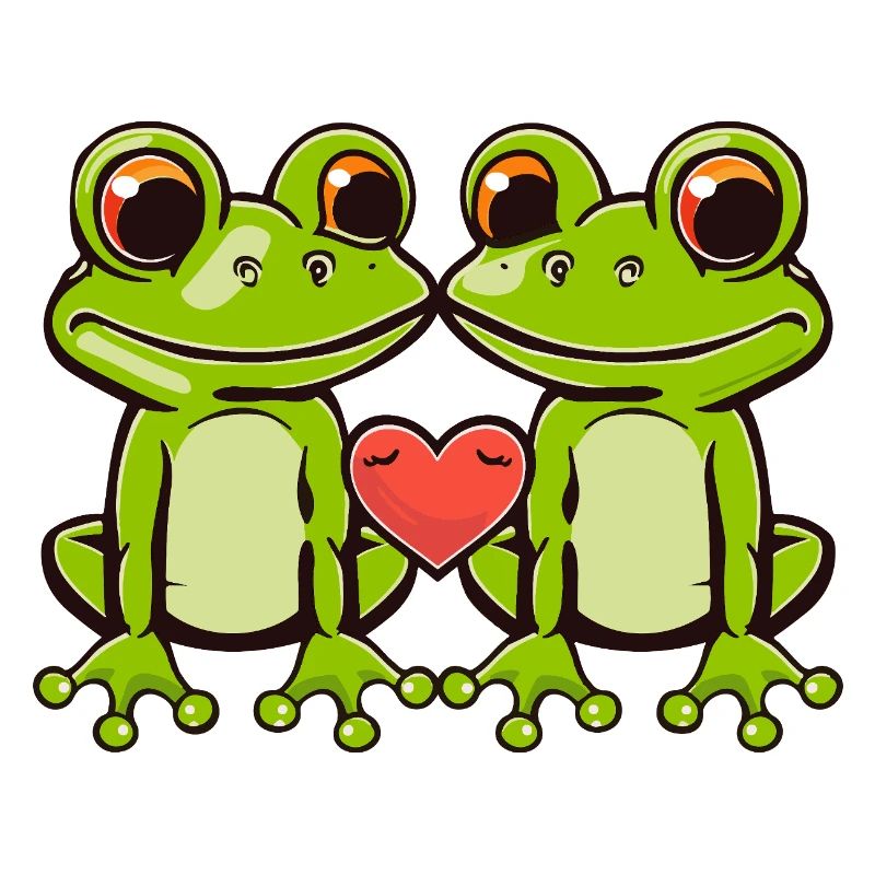 Frosch Paar Herz