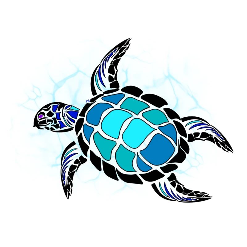 Blaue Schildkröte