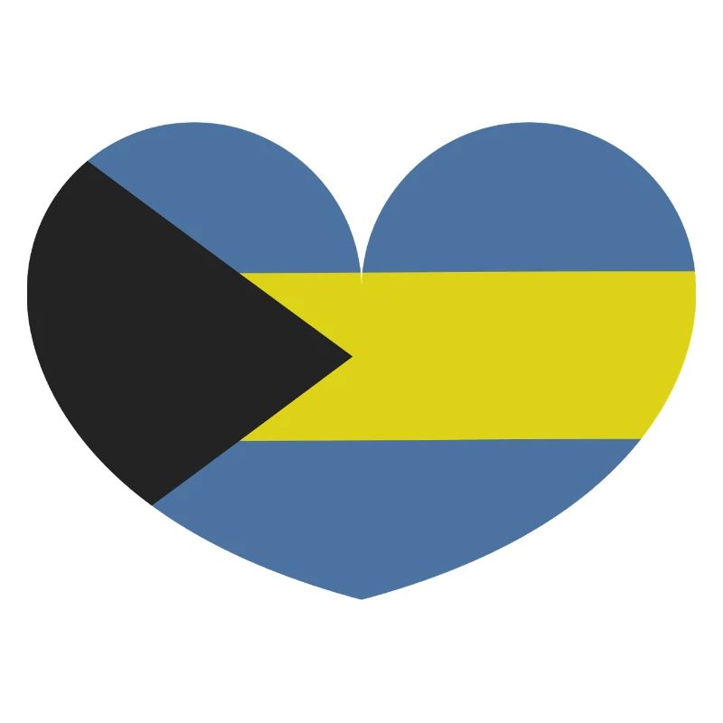 Herz der Bahamas-Flagge