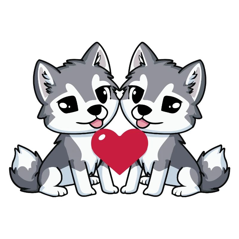 Wolf Paar Herz