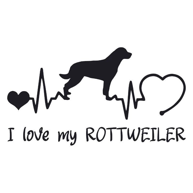 Rottweiler mit Herzschlag