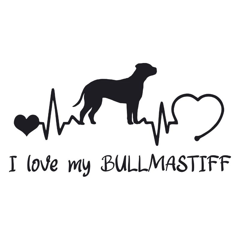 Bullmastiff mit Herzschlag