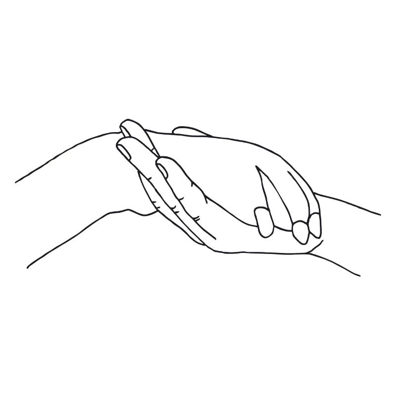 Hand mit Pfote