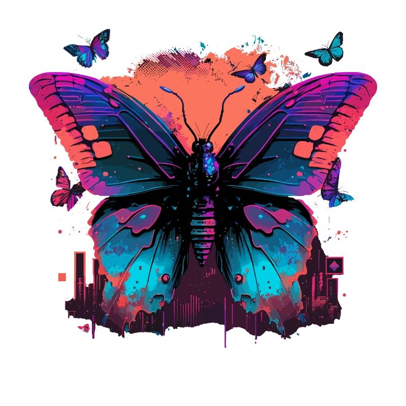 Chromatischer Schmetterling