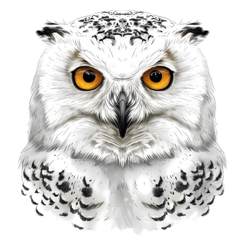 Schneeeulen-Kopf