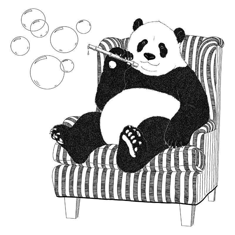 Panda Sessel blackwhitecontest