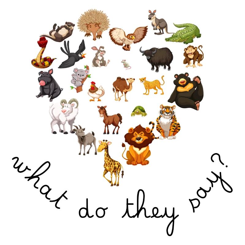 Cartoon Kindertiere