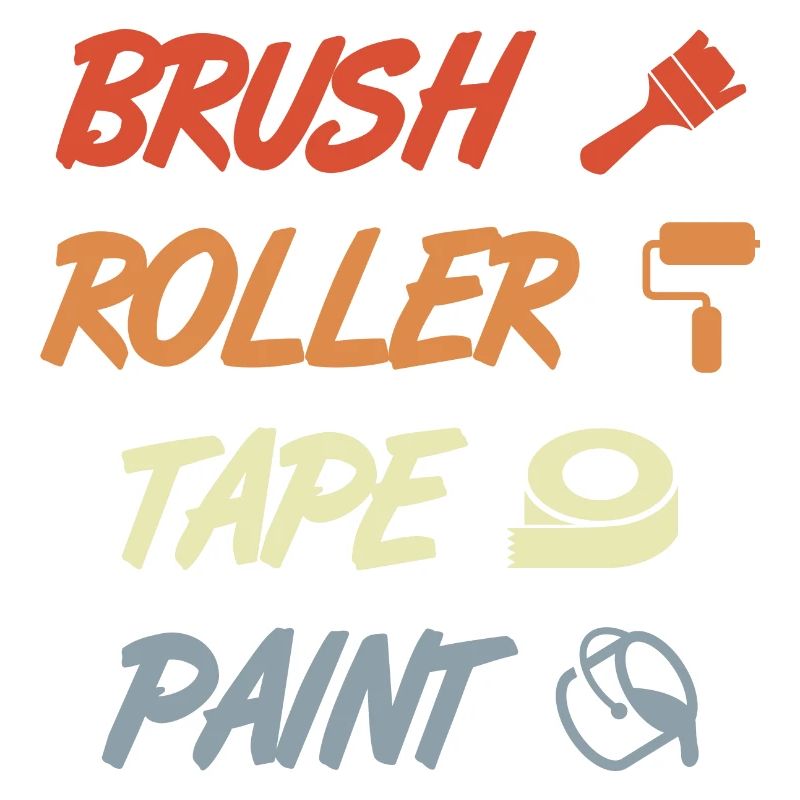 Brush Roller Tape Paint