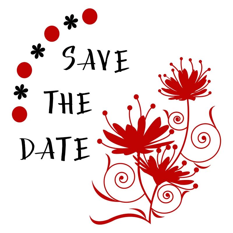 save the date Blumenranke