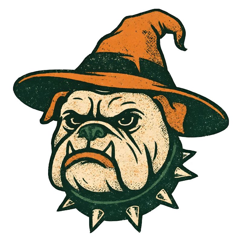 Bulldogge Zauberer Halloween