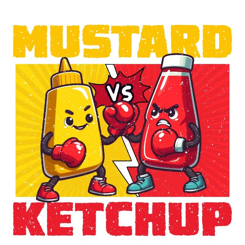 Senf vs. Ketchup: Cartoon-Duell