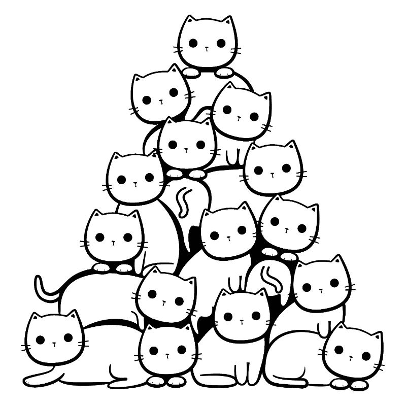 Katzen Weihnachtsbaum