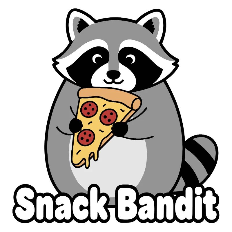 Snack Bandit Raccoon Pizza