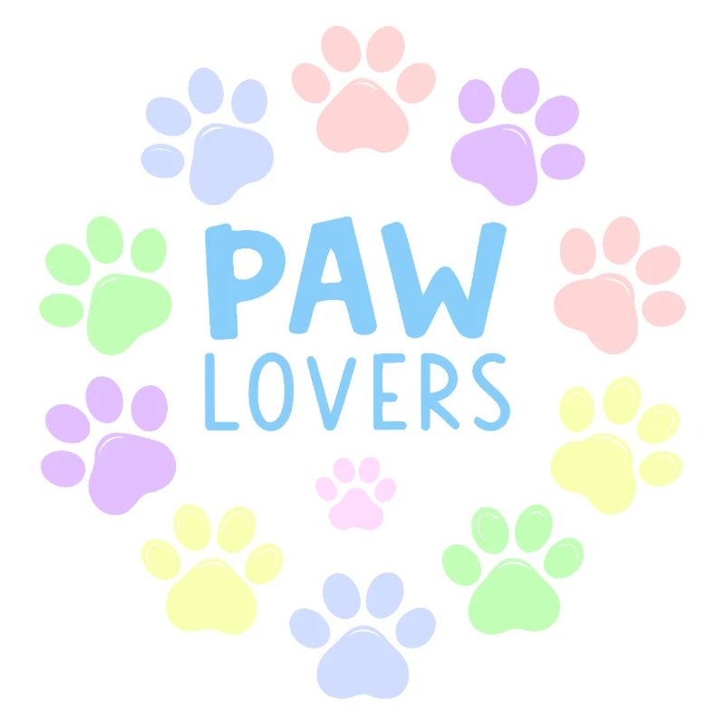 PAW LOVERS Blaue Pastell-Pfoten
