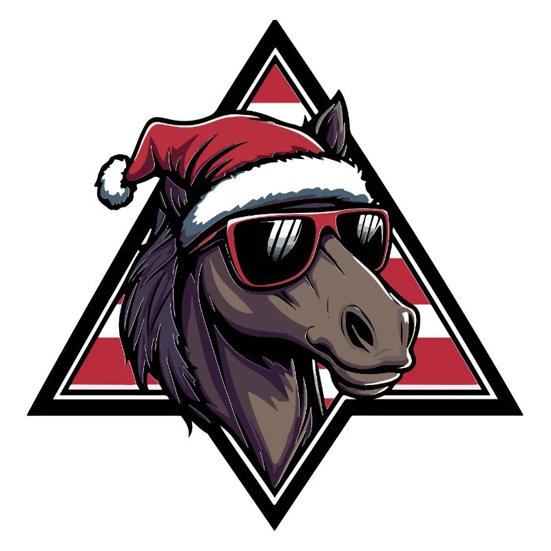 Weihnachts-Esel mit Sonnenbrille