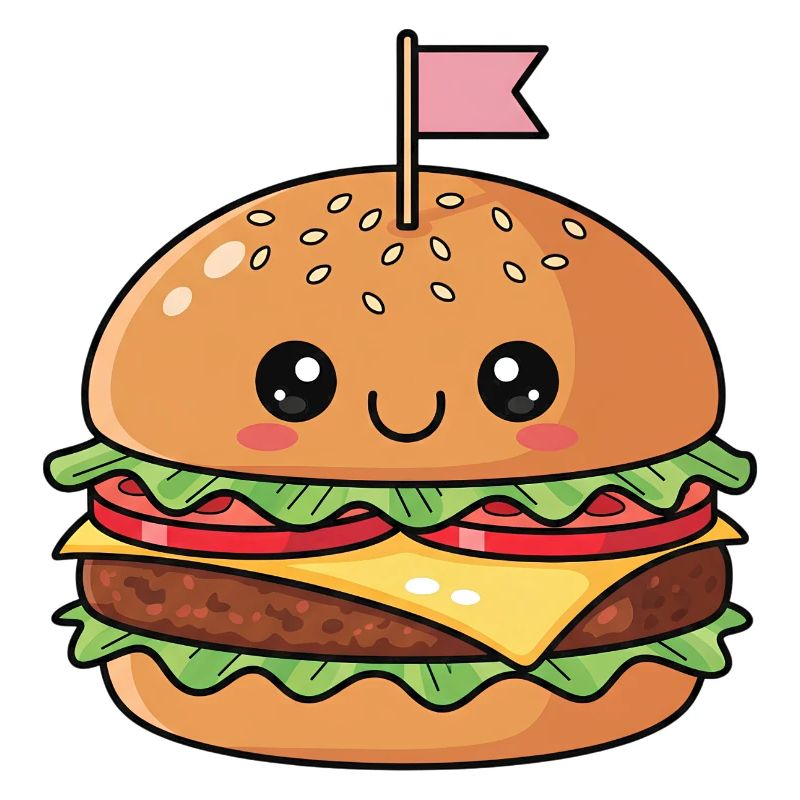 Cheeky Burger Maskottchen