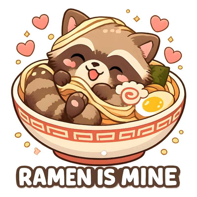 Ramen Waschbär Nudeln