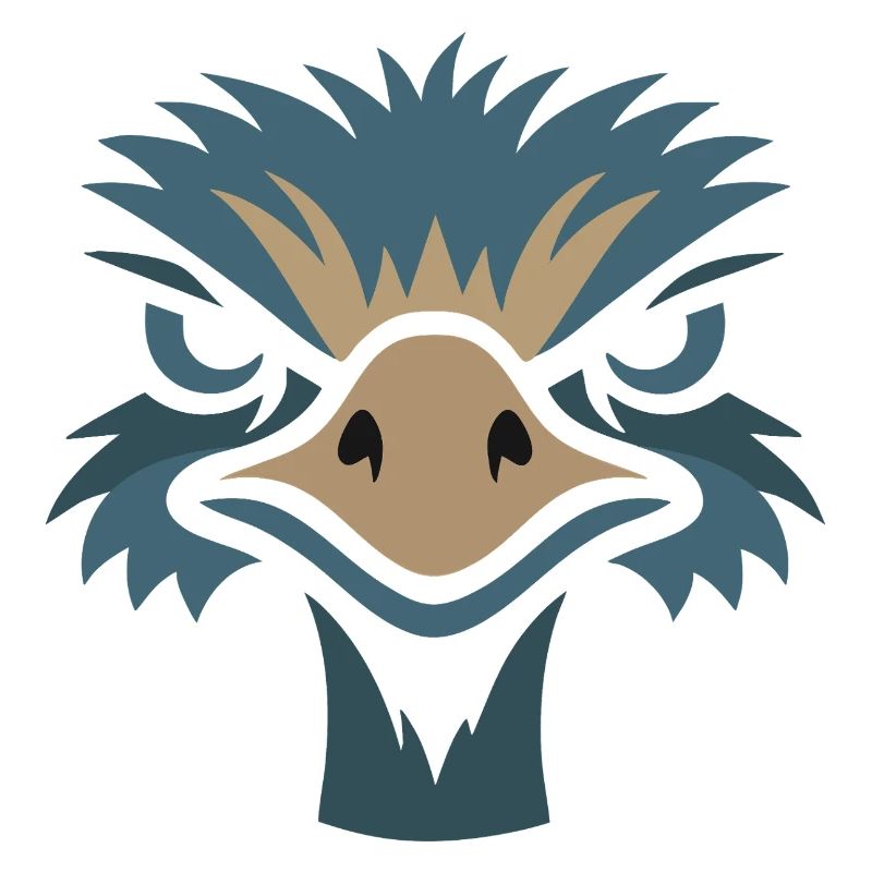 Nandu, Straußenkopf  Emu