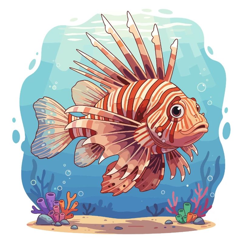Feuerfisch Unterwasser-Pracht