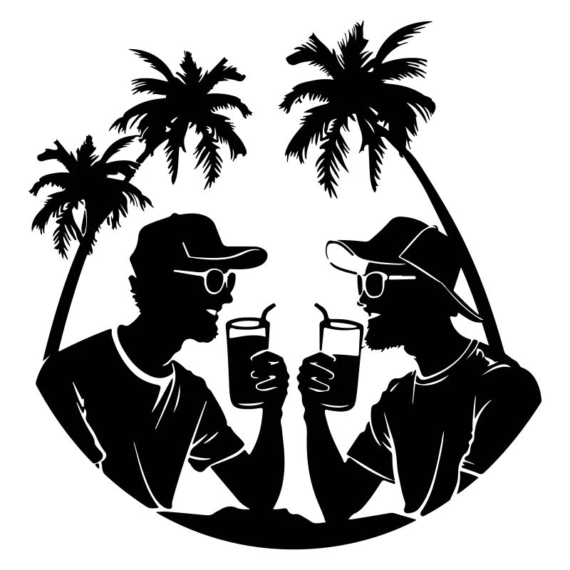 Palmen Party Urlaub Silhouette