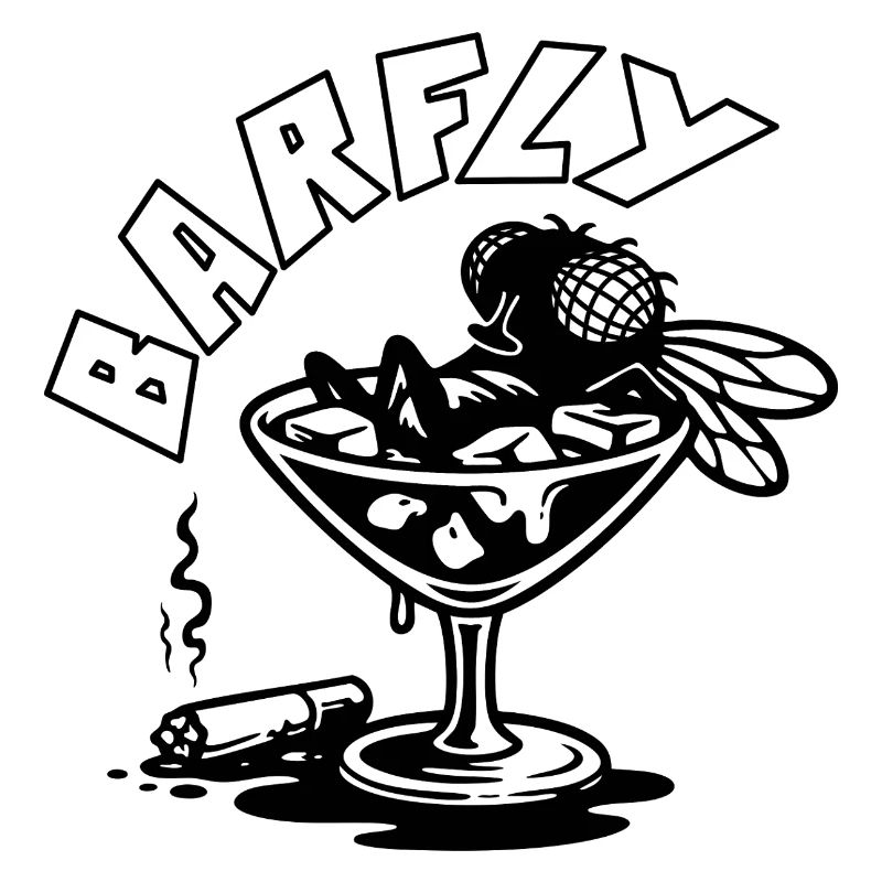 Fliege im Cocktailglas