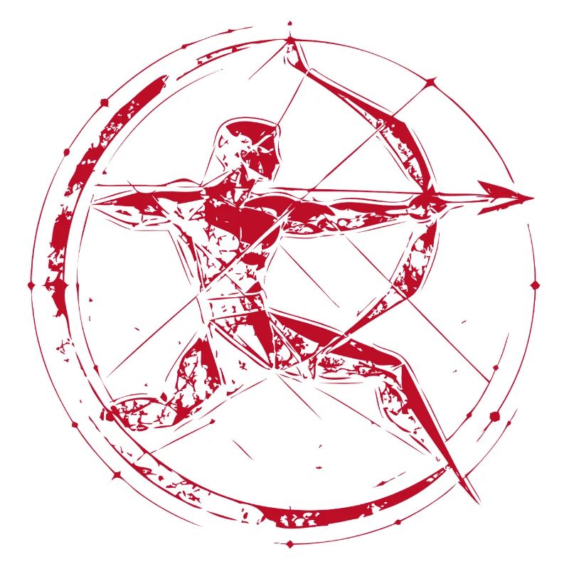 Roter Runenbogen im Kreis