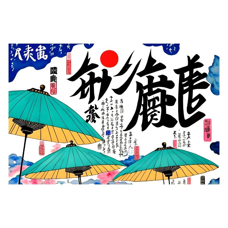 Japankunst Sonnenschirme Sommer