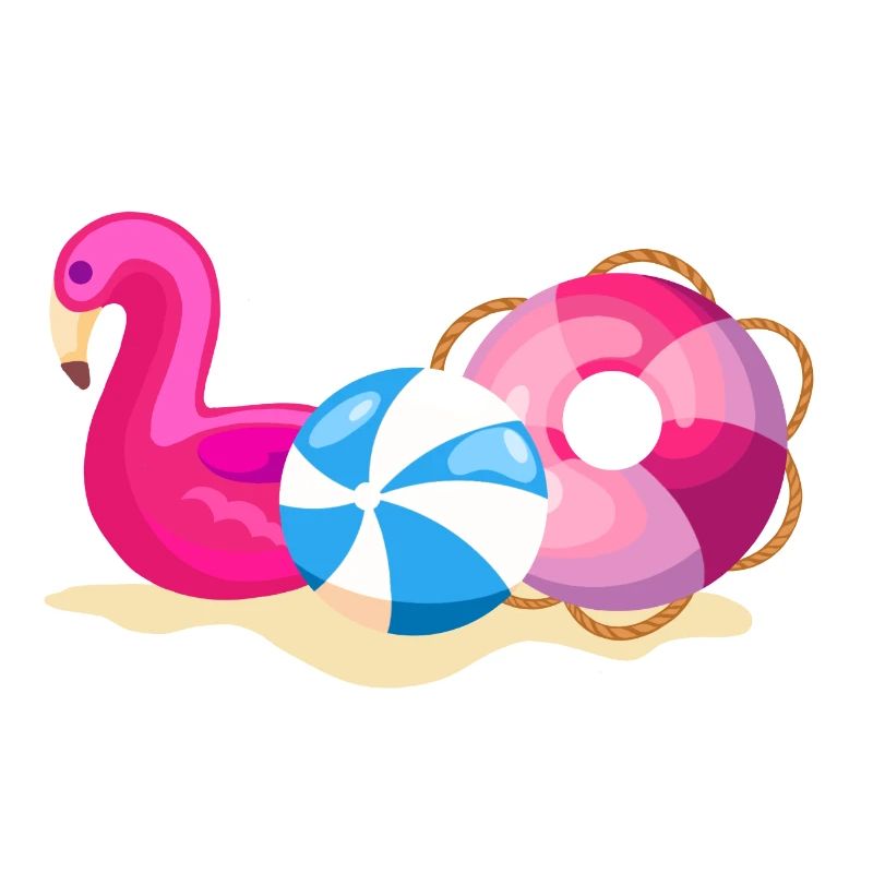 Badegadges in Pink