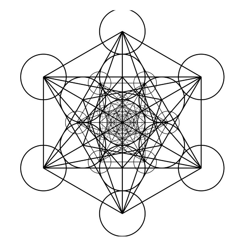Metatron's Cubes Schwarz