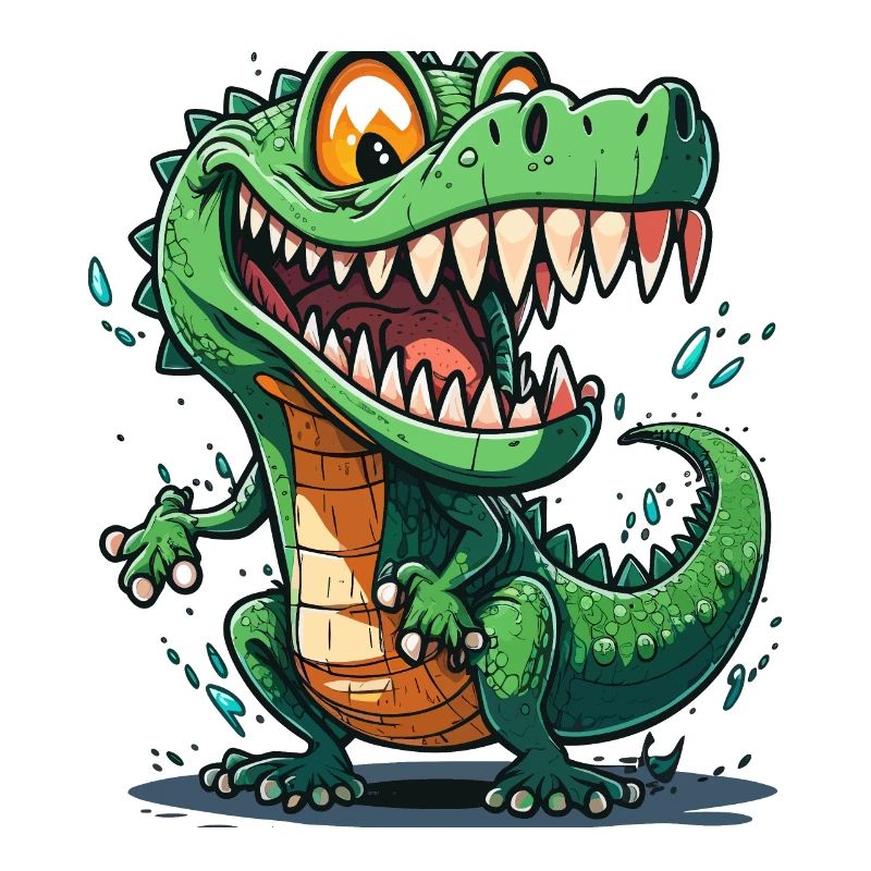 Grinsender Alligator