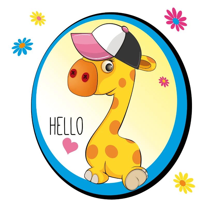 Giraffe sagt Hello
