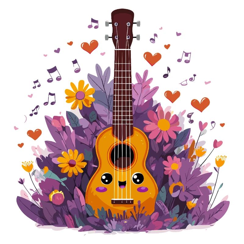 Blühendes Ukulele-Combo