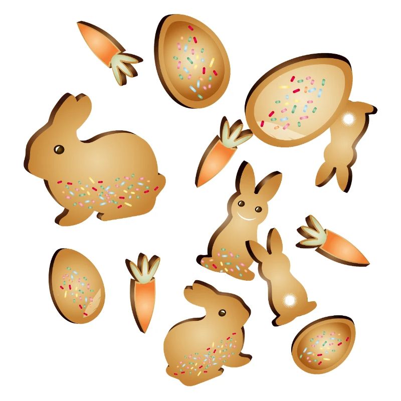 Motifs de biscuits de Pâques avec Bunny & Egg