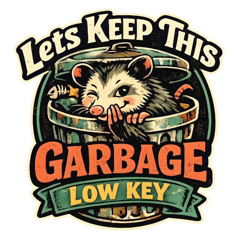Garbage Low Key Waschbär