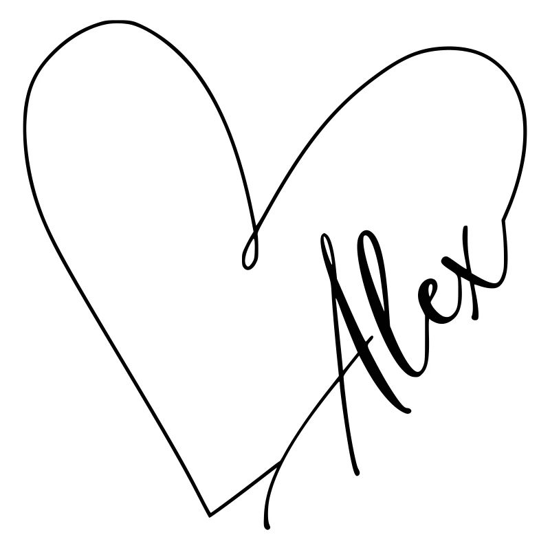 Alex Name Herzlinie