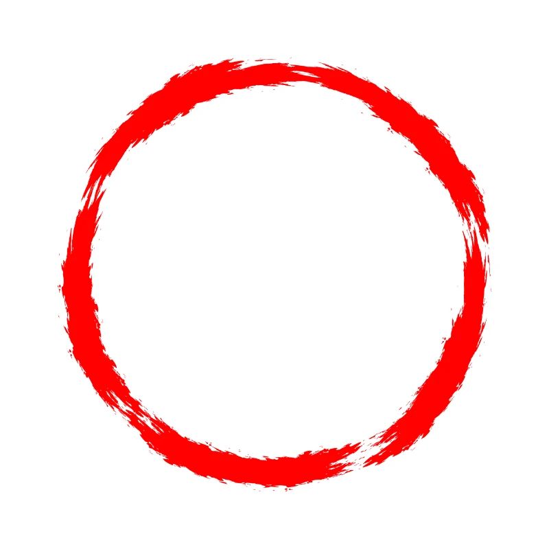Circle symbol Circle shape red brush