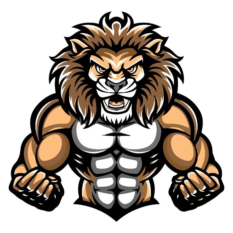 Löwe Muskeln Bodybuilding