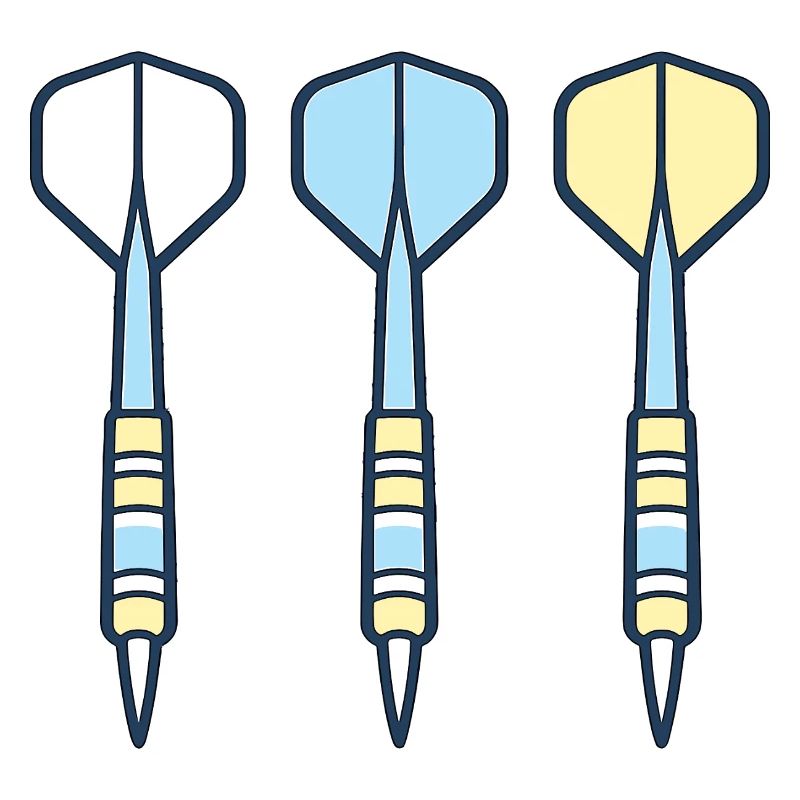 Darts Trio: Farbig Pfeile
