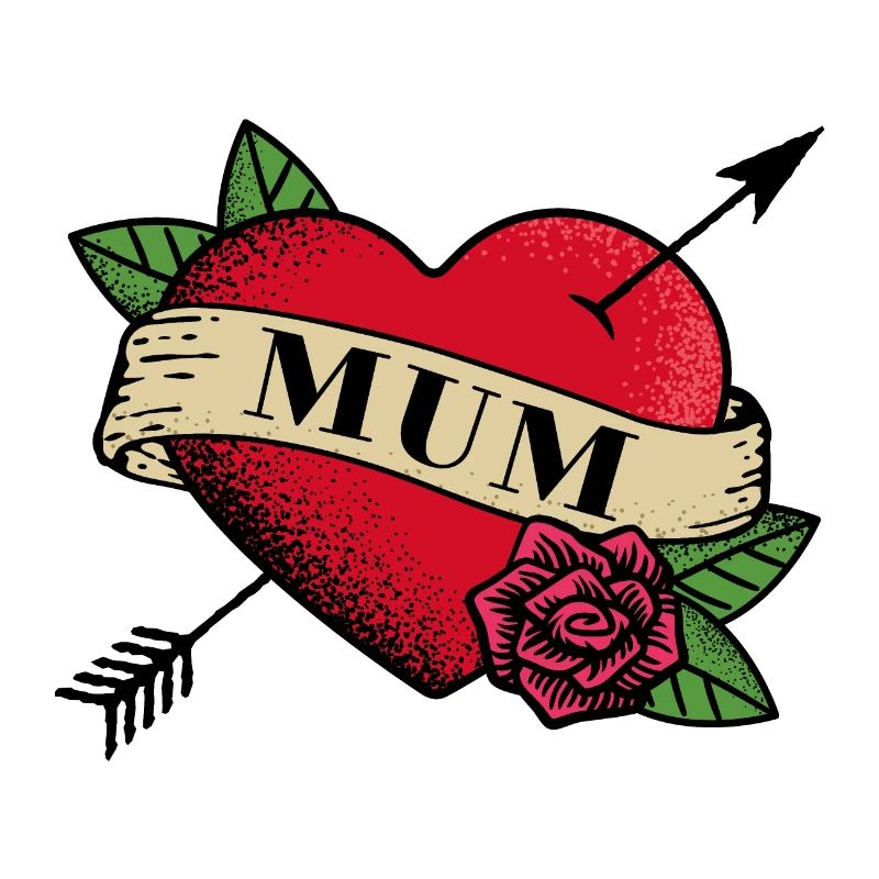 Herz Tattoo Mama